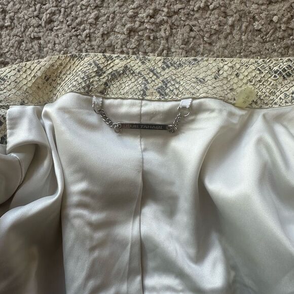 Elie Tahari Gwen Snake Suede Front Jacket Size Medium - Picture 11 of 16